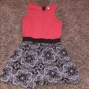 Red and black Romper